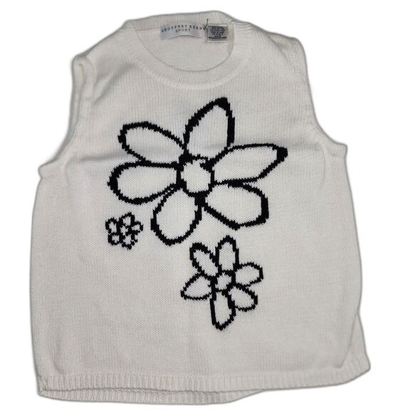 Vintage Y2K Geoffrey Beene Sport White Knit Sleeveless Top Sz S - Picture 1 of 5